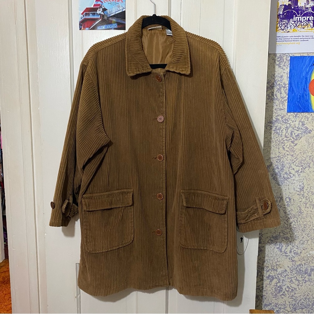 NEWPORT NEWS | Brown Corduroy “Shacket” Button Up Jacket